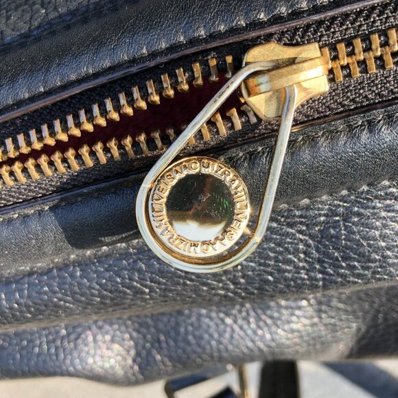 ISAAC MIZRAHI LIVE! Genuine Leather Purse Shoulder Handbag Satchel Black Women's - Picture 13 of 14